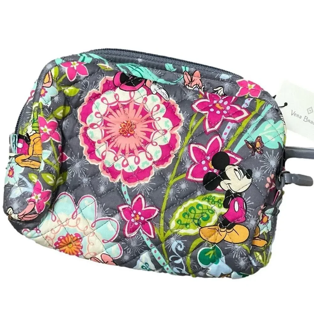 Disney Vera Bradley Pure Cotton Inner Waterproof Makeup Travel Bag NWT